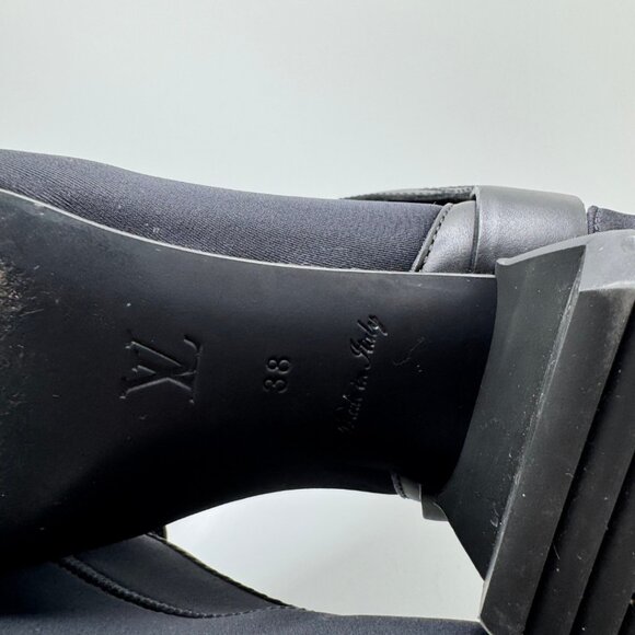 Louis Vuitton Neoprene Deep Sea Strap Ankle Boot Leather Pointed Toe Black EU 38 - Picture 9 of 11